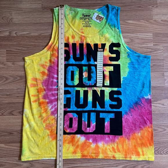 NWT Spencers XL Tie Dye Tank Top Suns Out Guns Out Rainbow Pride Festival Tee - Picture 3 of 8